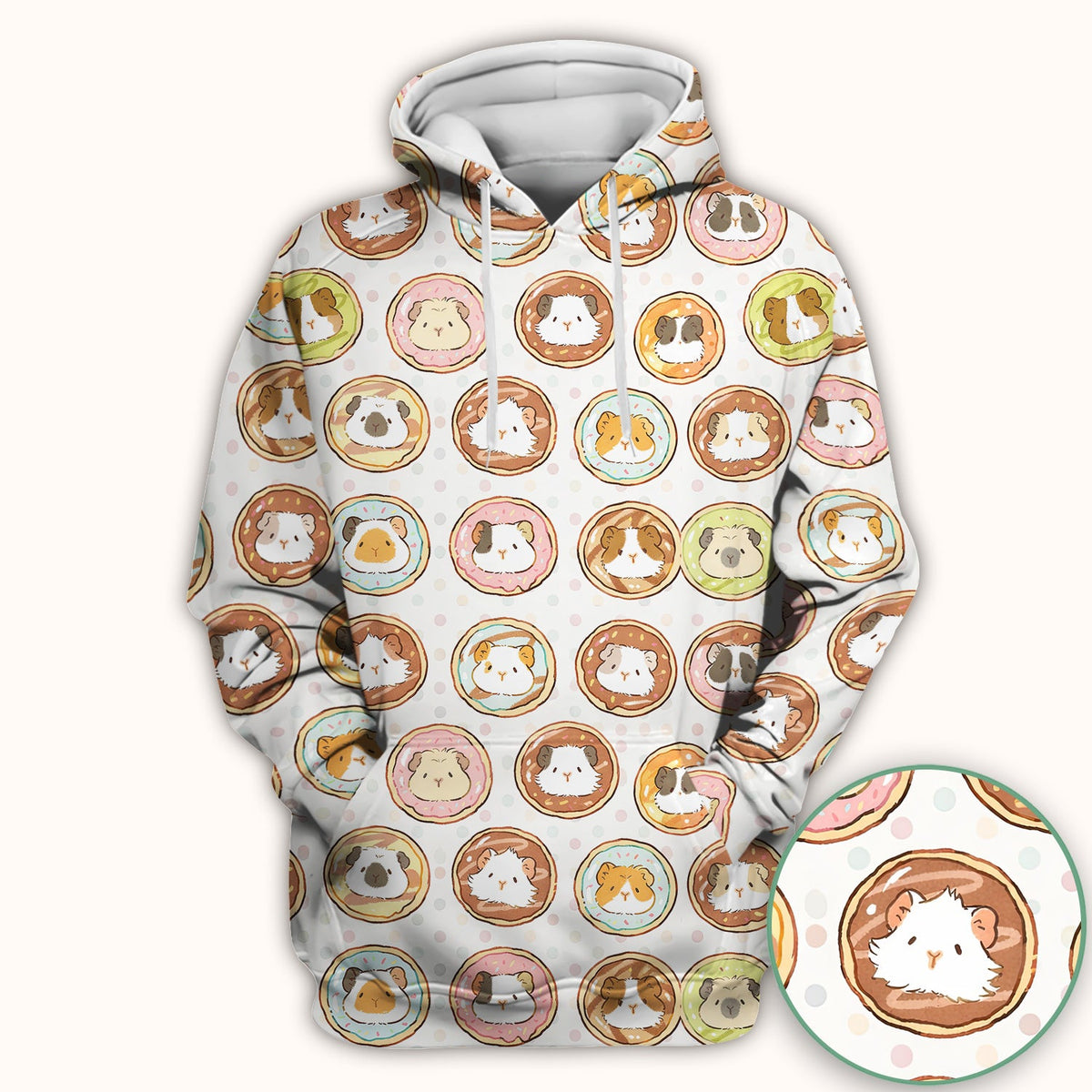 Guinea Pig Donut Nurse Scrub Top
