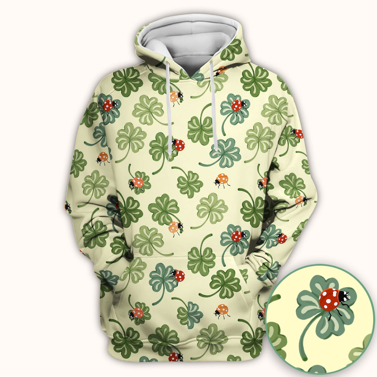 Clover And Ladybug Lucky Garden Nurse Scrub Top