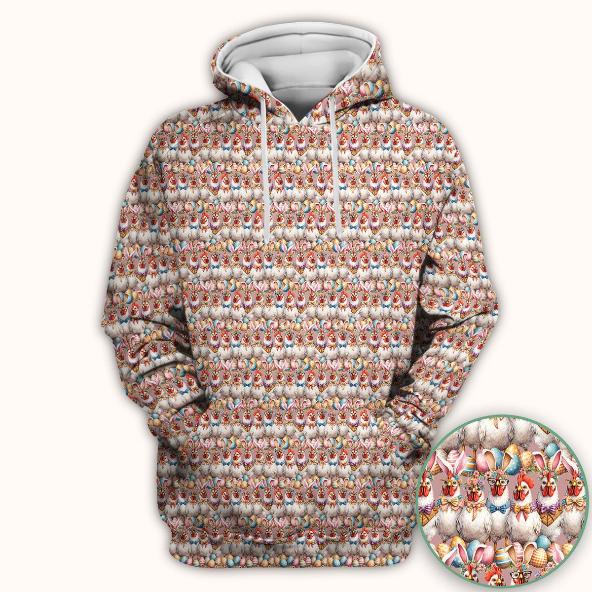 Bunny Chicken Nurse Scrub Top - Easter Gift