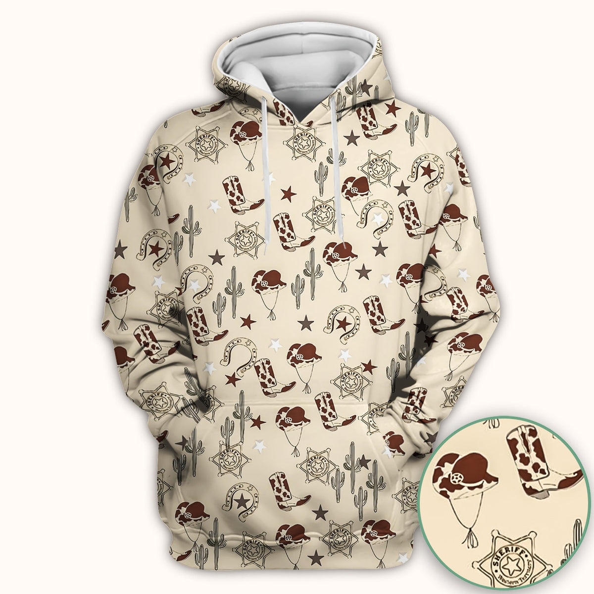 Cowboy Hats & Boots Nurse Scrub Top