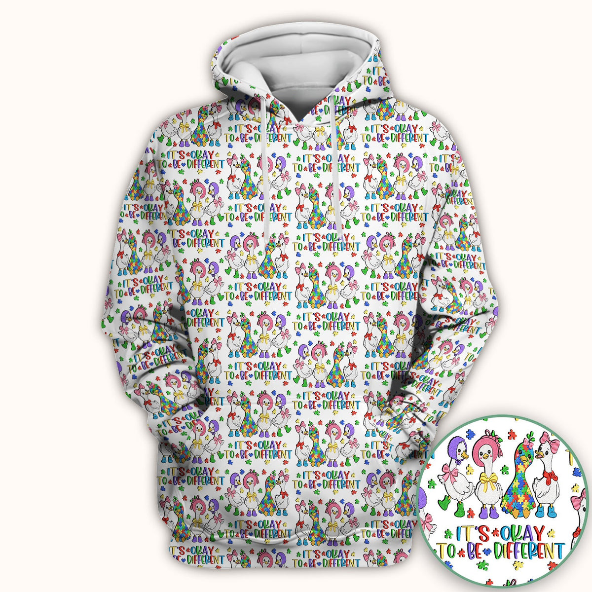 It's Okay To Be Different Duck Nurse Scrub Top
