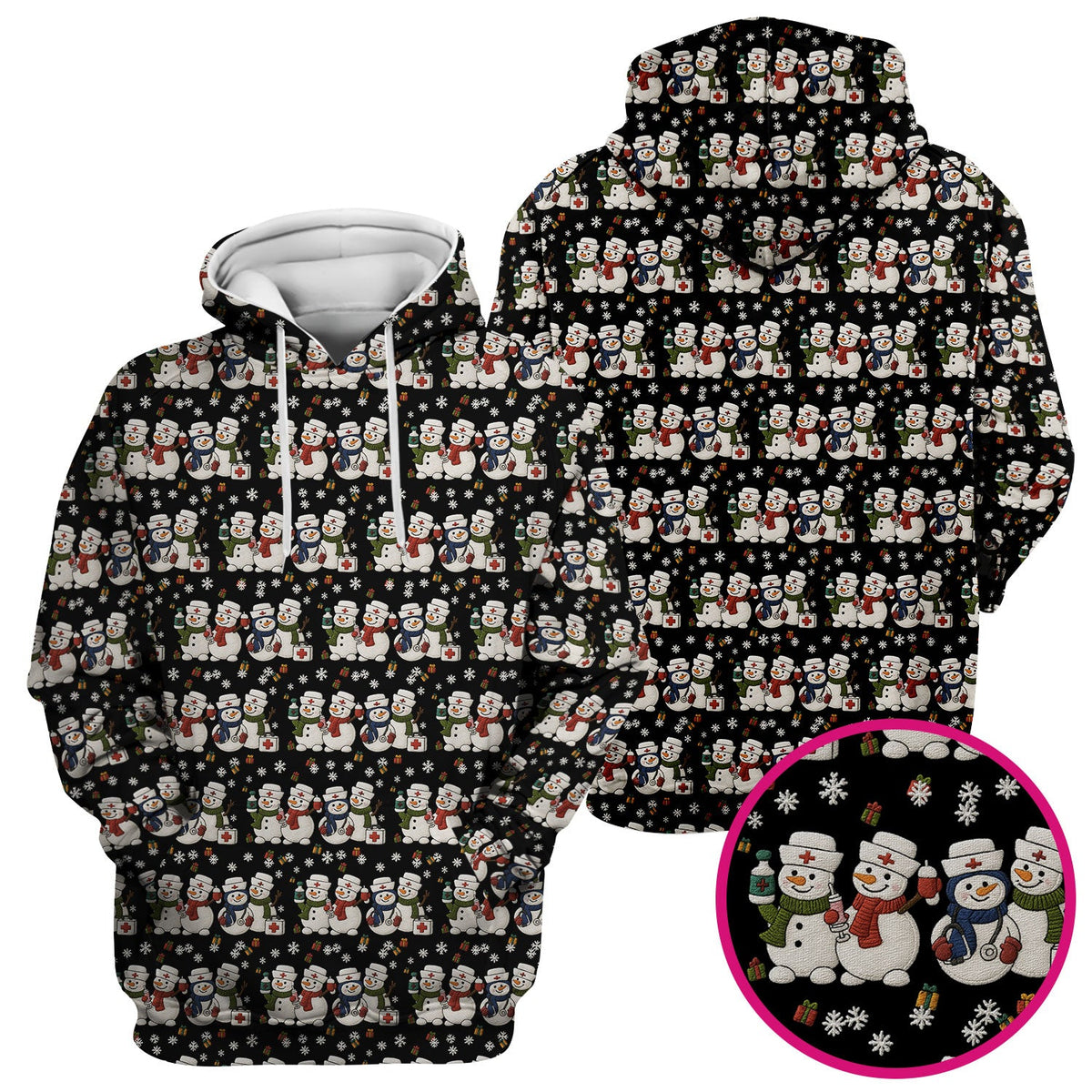 Snowman Nurse Scrub Top - Christmas Gift