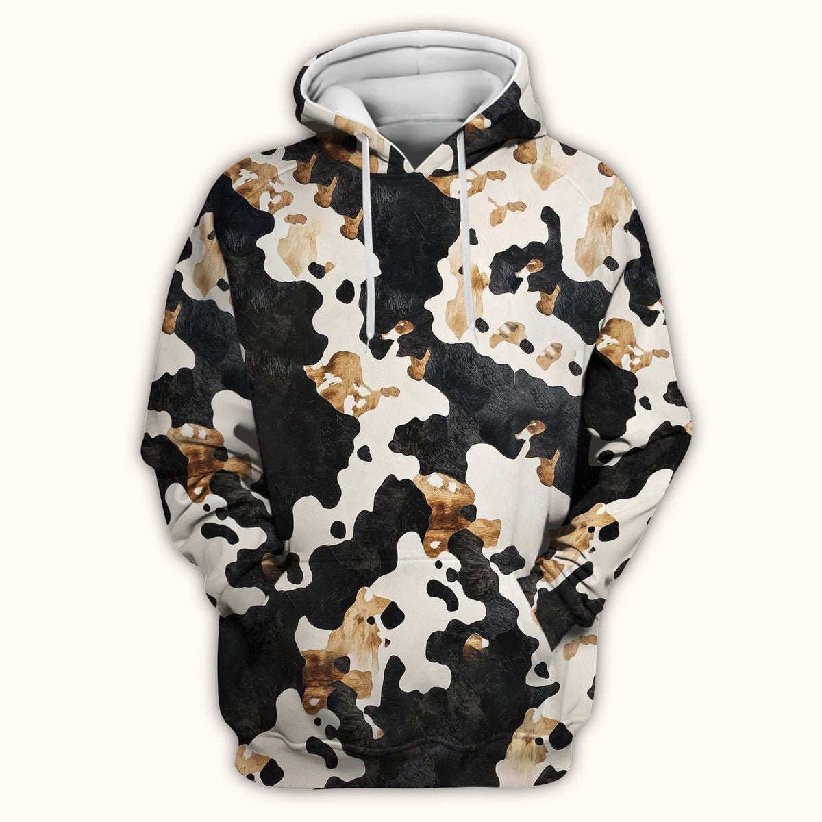 Classic Cow Print Nurse Scrub Top