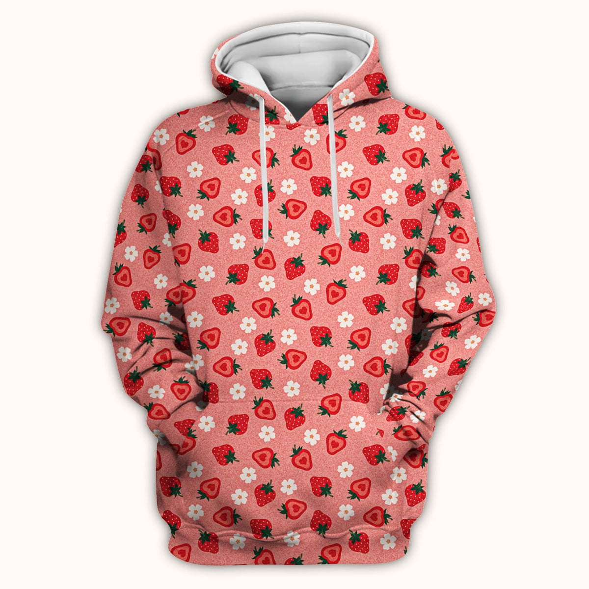 Sweet Strawberry Blossom Nurse Scrub Top
