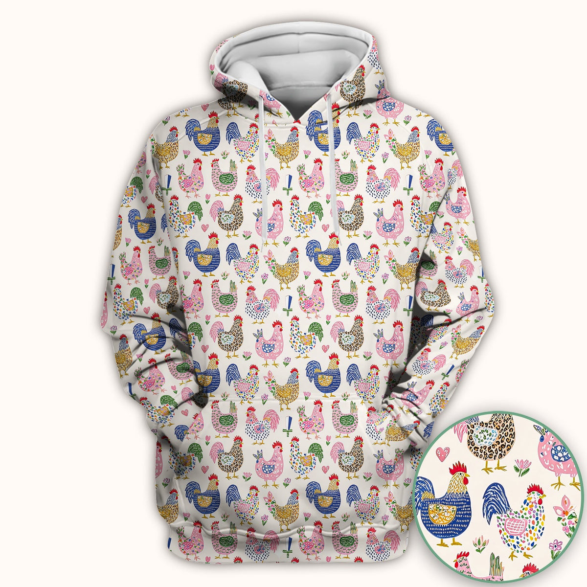 Chicken Rooster Nurse Scrub Top