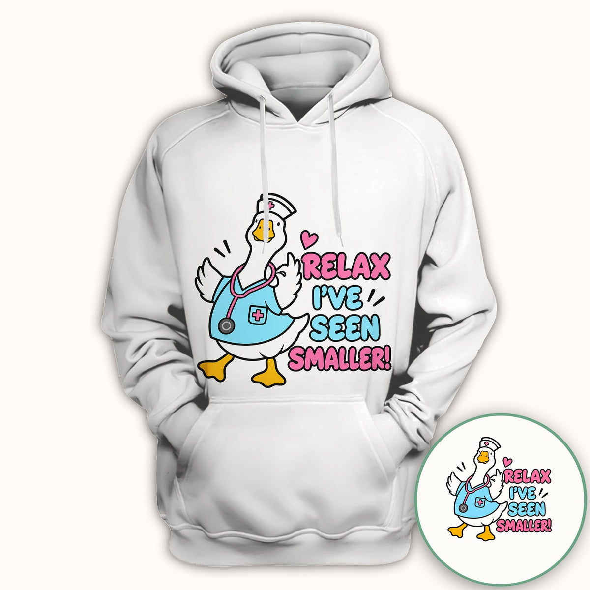 Relax I've Seen Smaller Goose Nurse Shirt