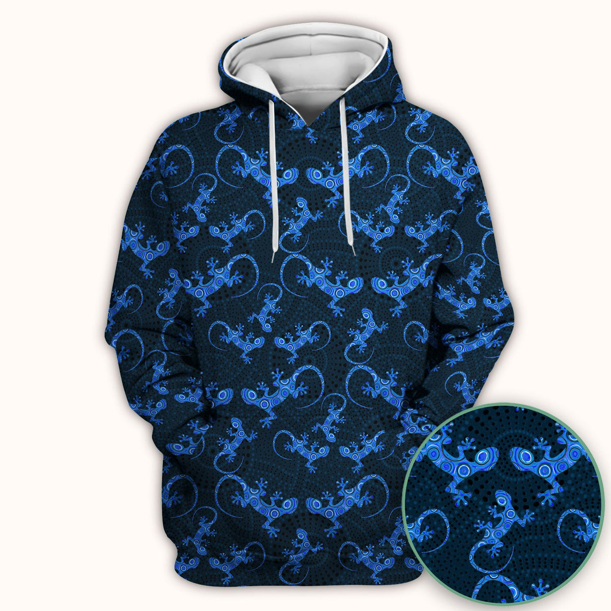 Australian Gecko Dot Art Inspired Medical Scrub Top - Women Uniform