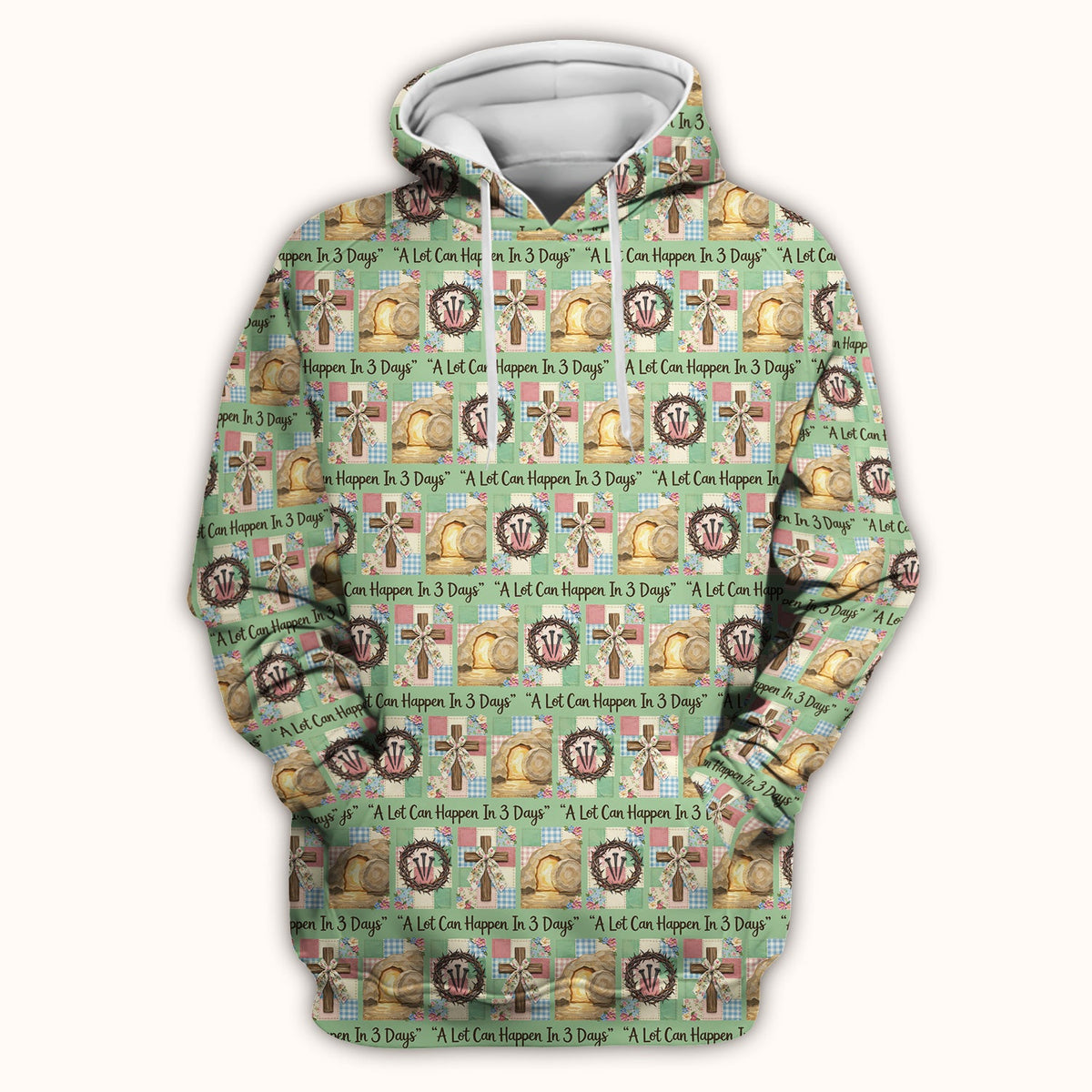 Christian Easter Cross Nurse Scrub Top