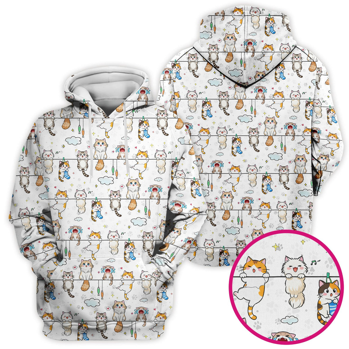 Cats With Cute Expressions Nurse Scrub Top