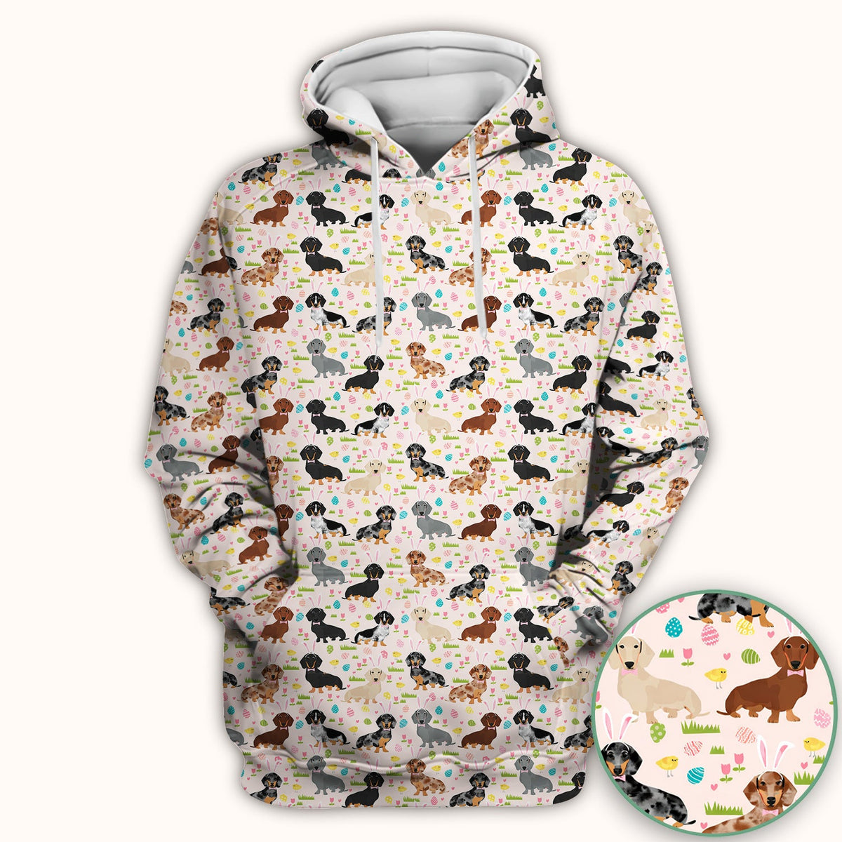 Dachshund Dog Nurse Scrub Top - Easter Gift