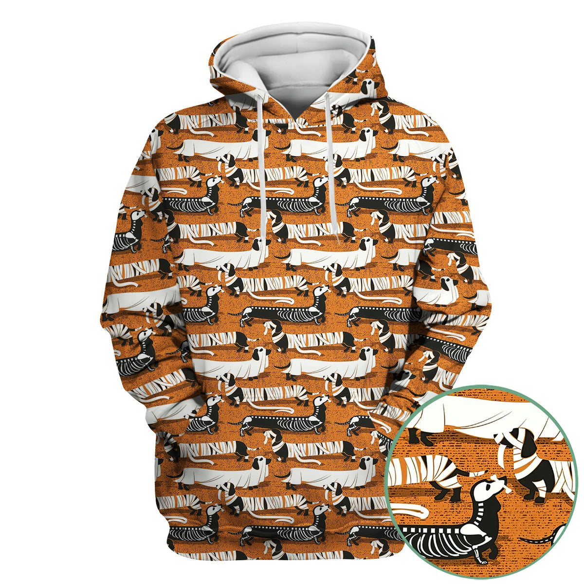 Dachshund Skeleton Nurse Scrub Top - Halloween Gift