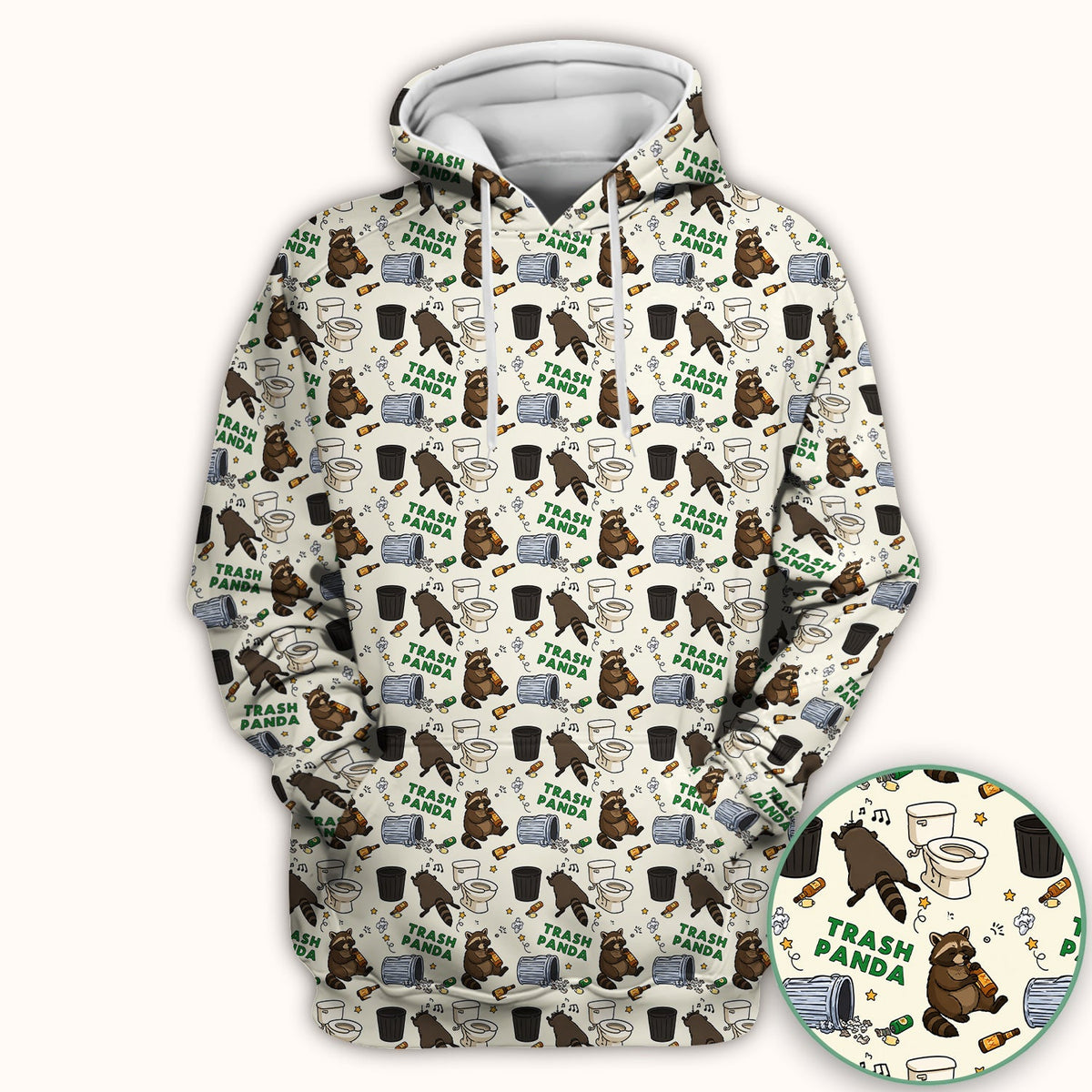 Trash Panda Raccoon Nurse Scrub Top