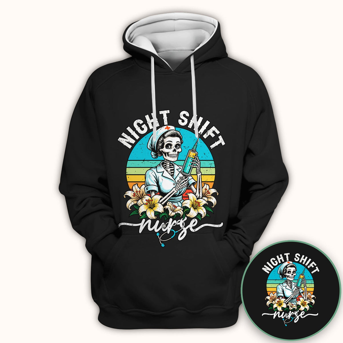 Night Shift Skeleton Nurse Shirt