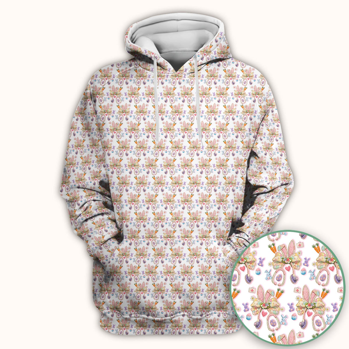 Bunny Stethoscope Nurse Scrub Top - Easter Gift
