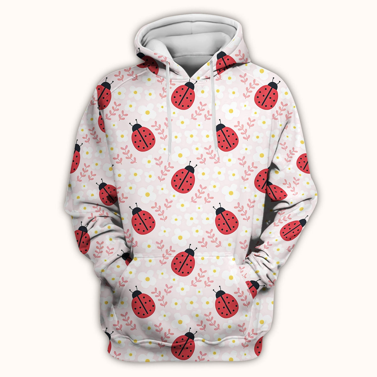 Lovely Ladybug Blossom Garden Nurse Scrub Top