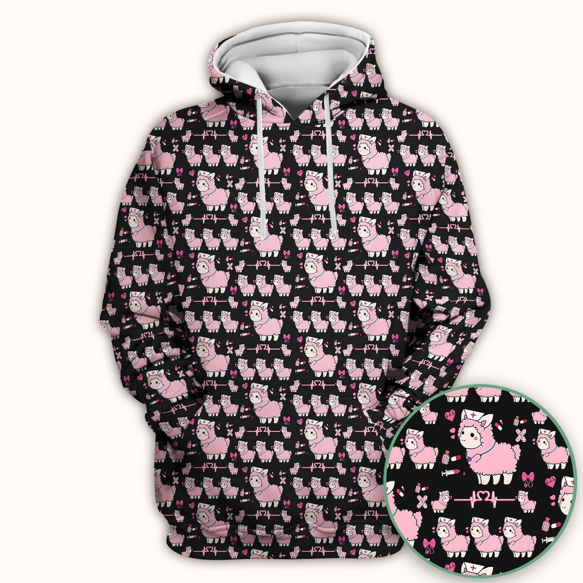 Llama Ain't Got Time For Your Drama Nurse Scrub Top