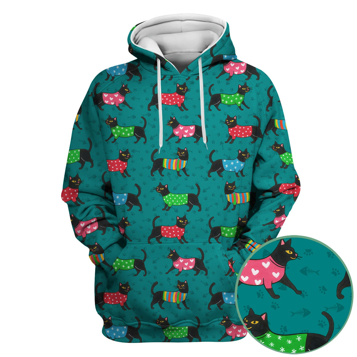 Black Kitty Nurse Scrub Top