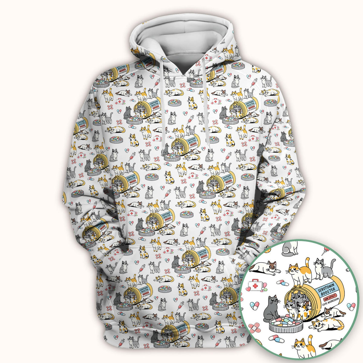 Cat Serotonin Booster Nurse Scrub Top