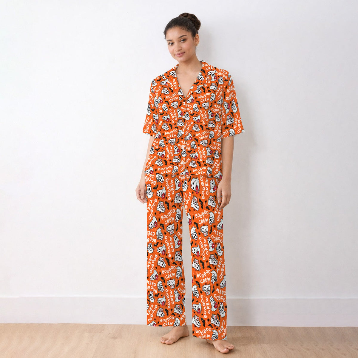 Boo Boo Crew Ghost Halloween Pajama Set