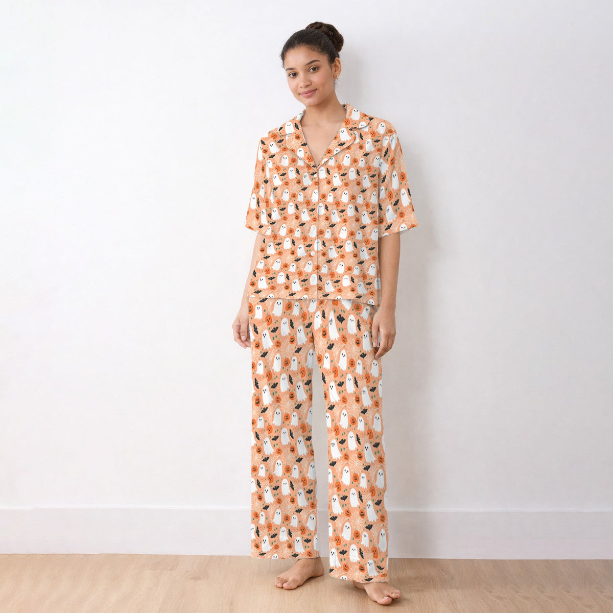 Halloween Ghost Pumpkin Pajama Set