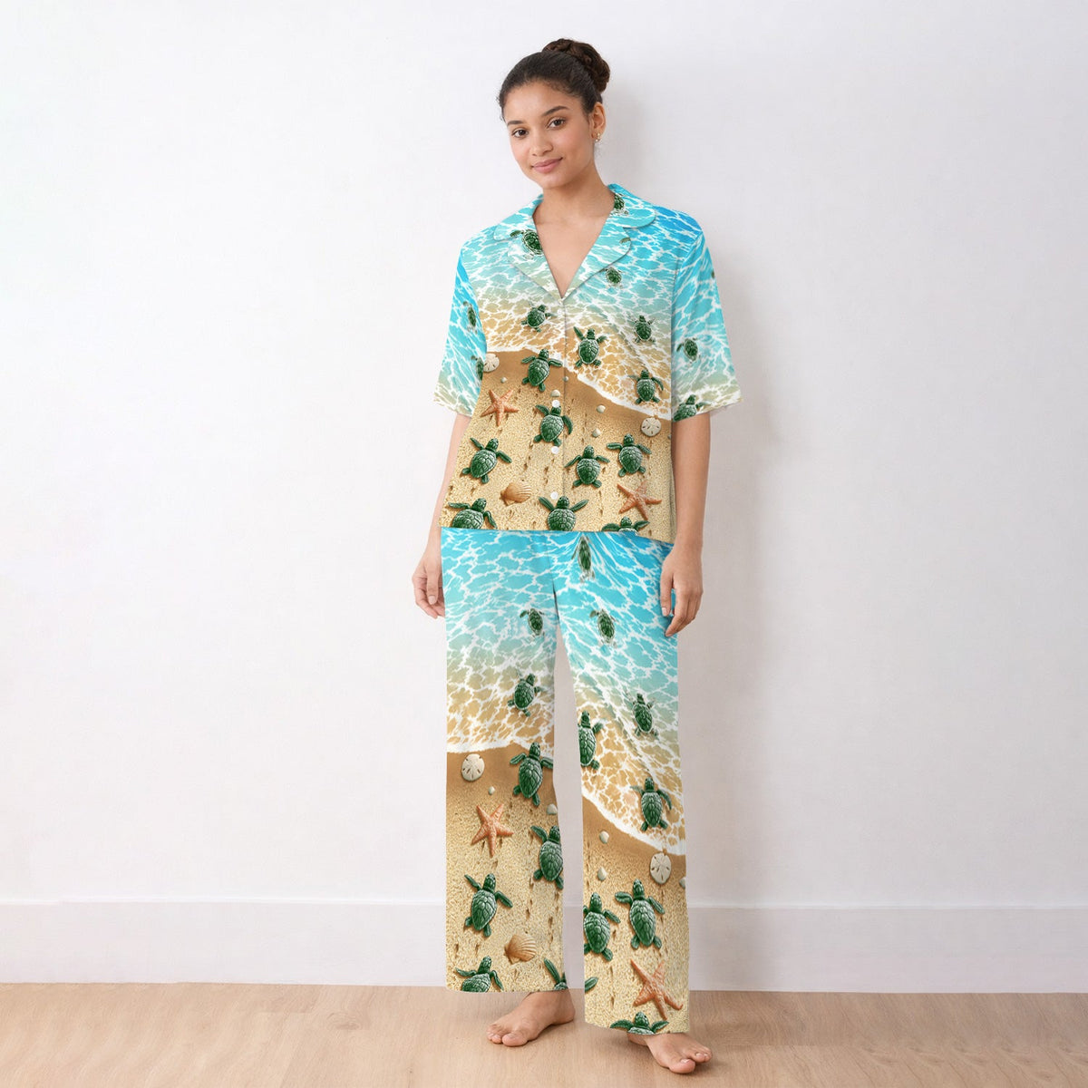 Coastal Sea Turtle Beach Pajama Set