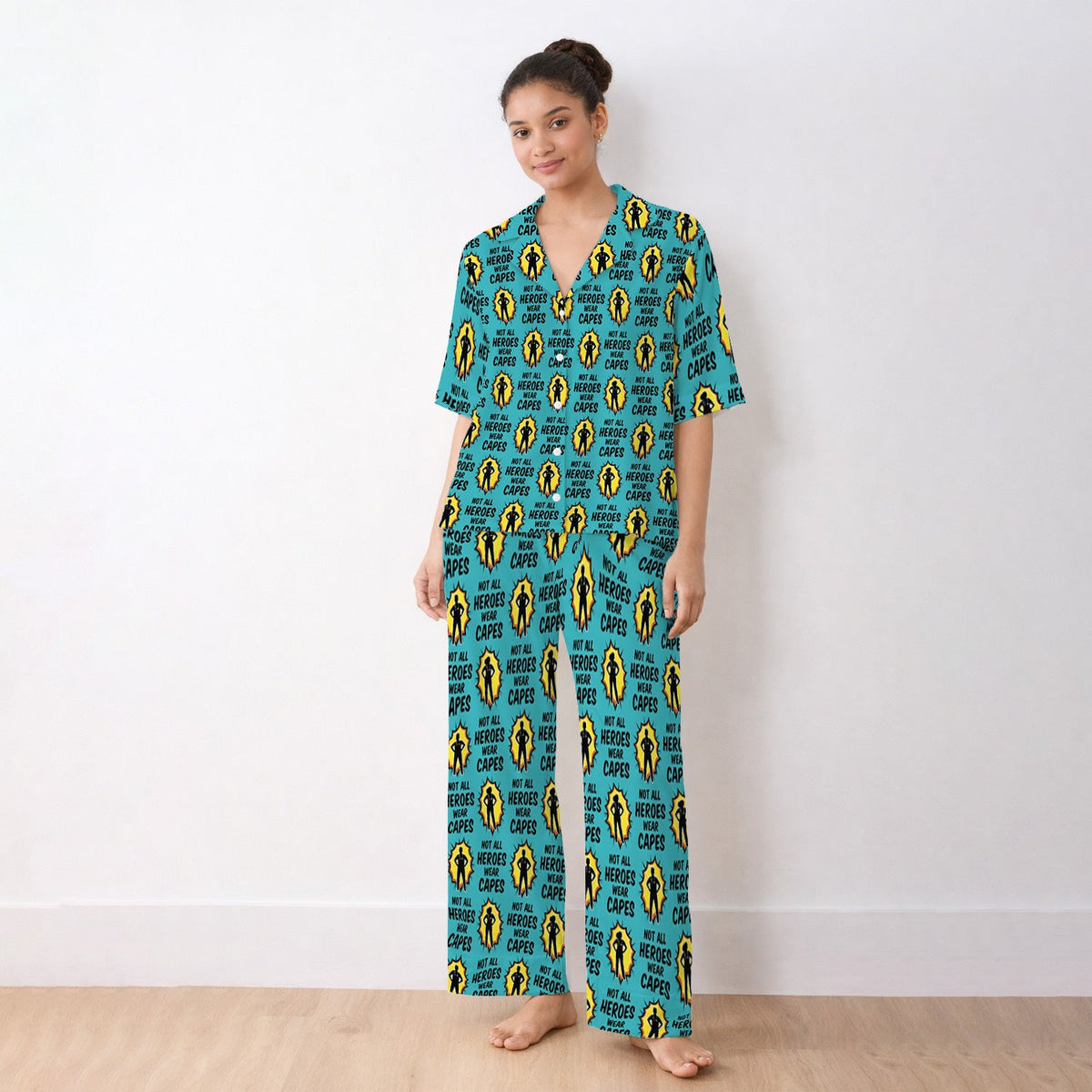 Not All Heroes Wear Capes Nurse Pajama Set