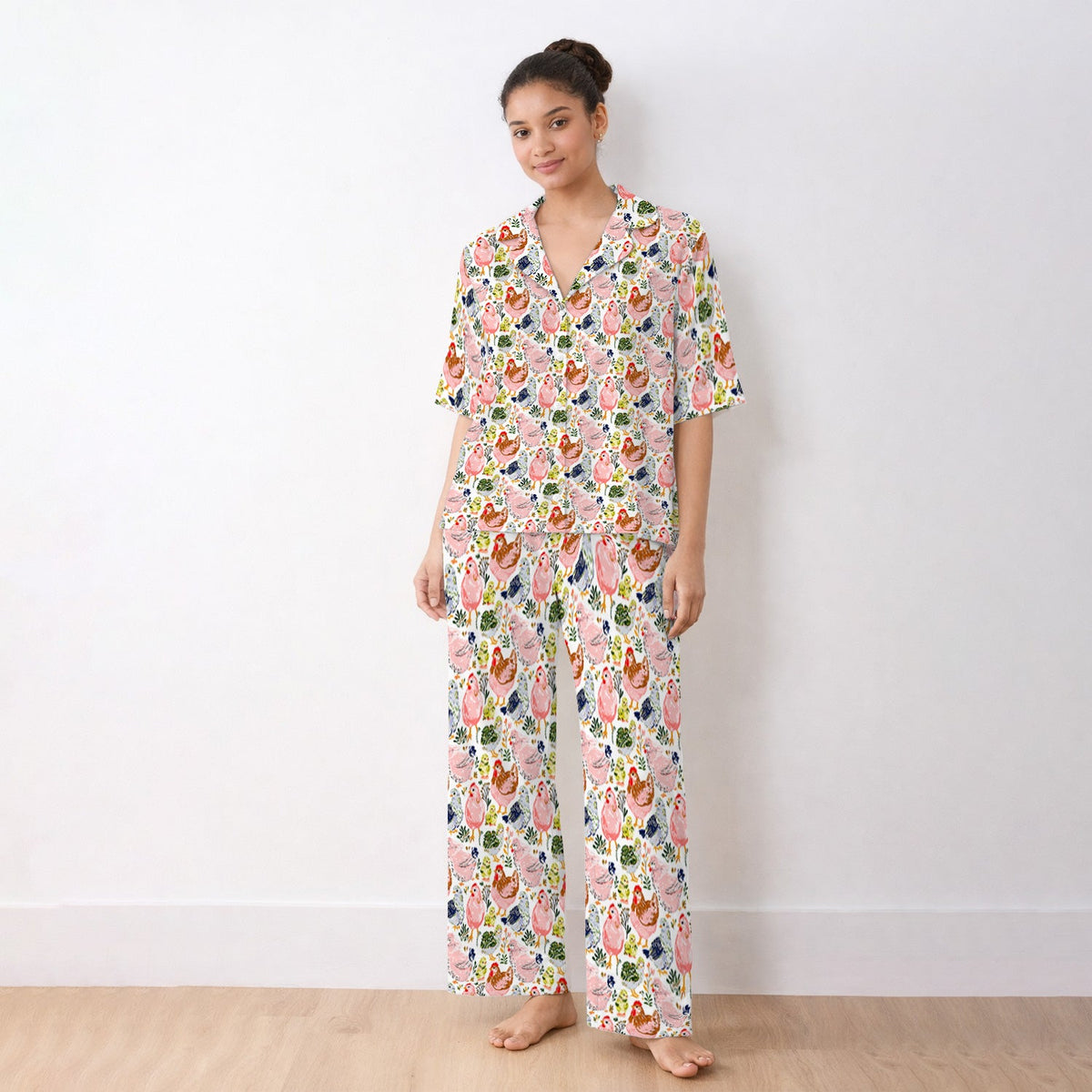 Farm Chicken Hen Chick Pajama Set