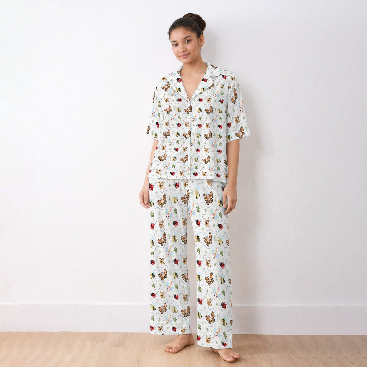 Colorful Garden Insect Pajama Set