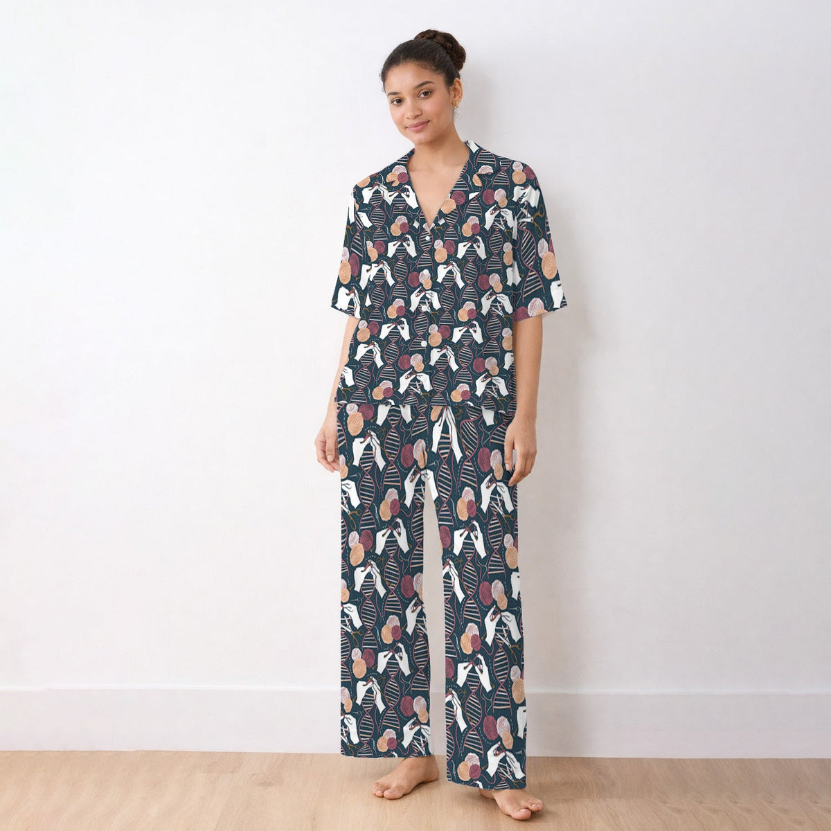 DNA Helix Yarn Nurse Pajama Set