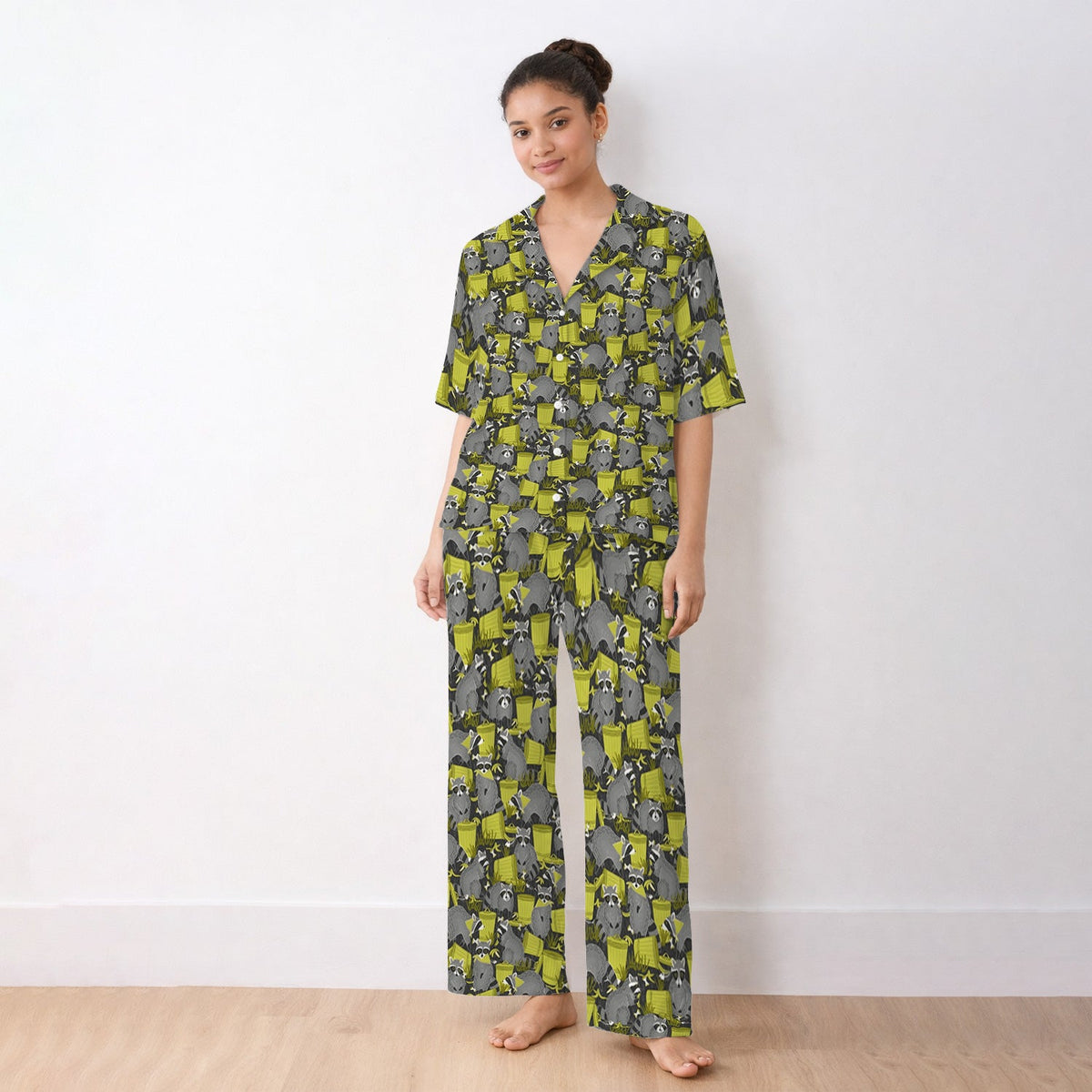 Raccoon Trash Panda Nurse Pajama Set