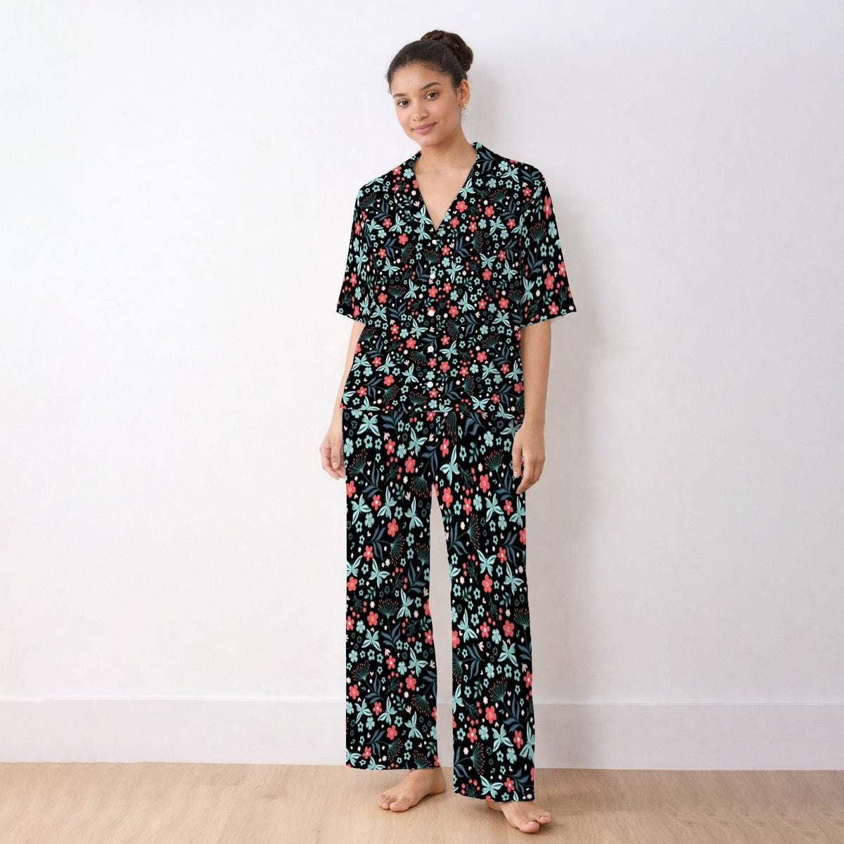 Floral Butterfly Garden Pajama Set