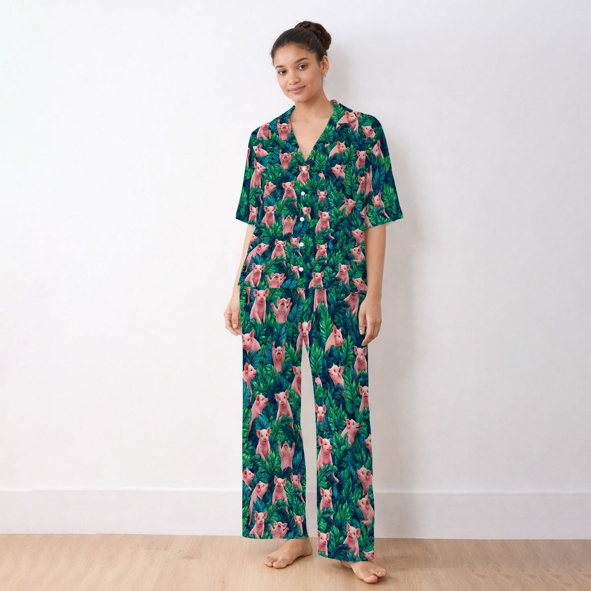 Piglet Jungle Leaves Pajama Set