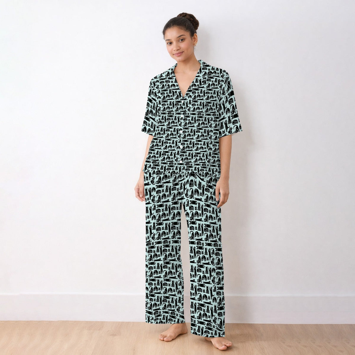 Funny Cat Poses Pajama Set