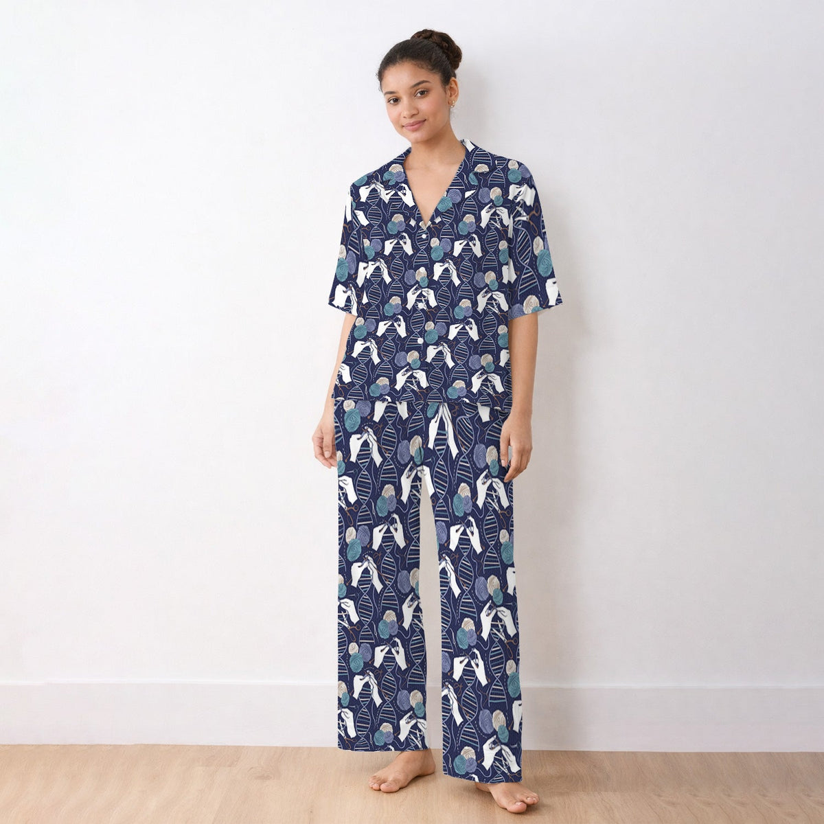 DNA Helix Yarn Nurse Pajama Set