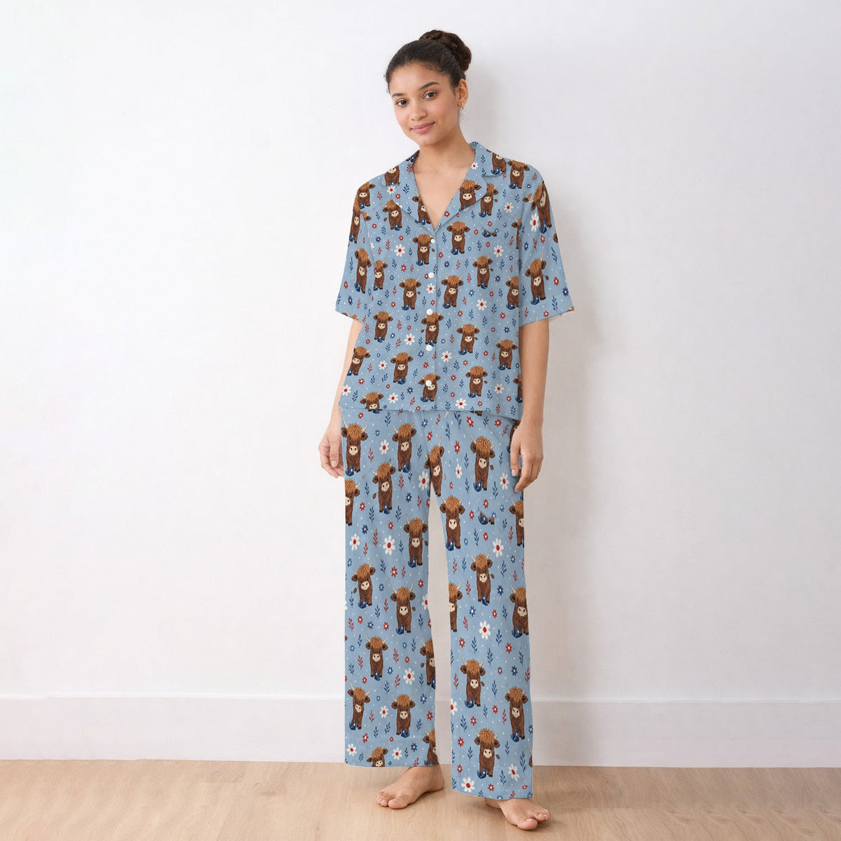 Floral Cowboy Boots Pajama Set