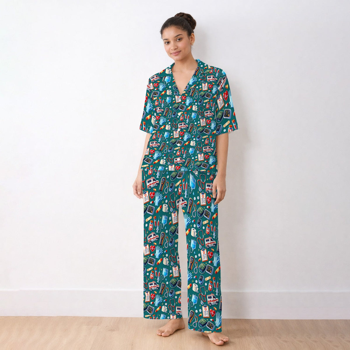 Ambulance Stethoscope Tools Pajama Set