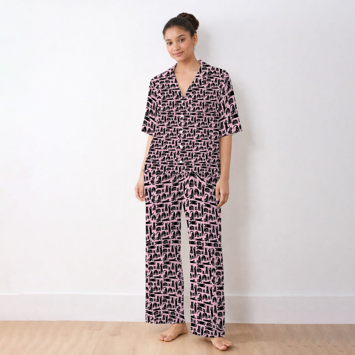 Funny Cat Poses Pajama Set