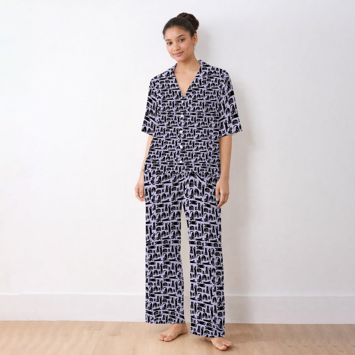 Funny Cat Poses Pajama Set