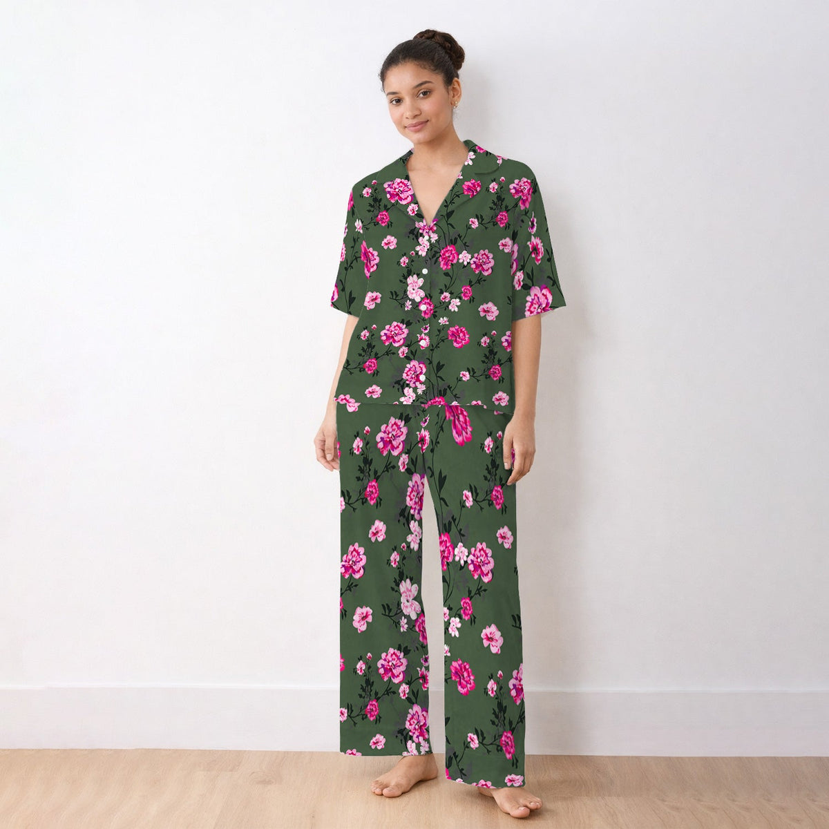 Pink Floral Blossom Pajama Set