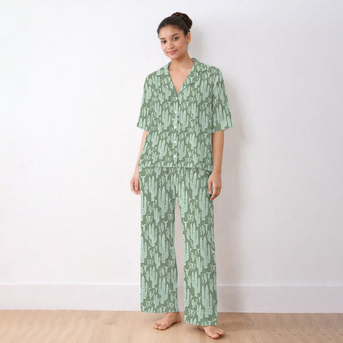 Desert Cactus Skull Pajama Set