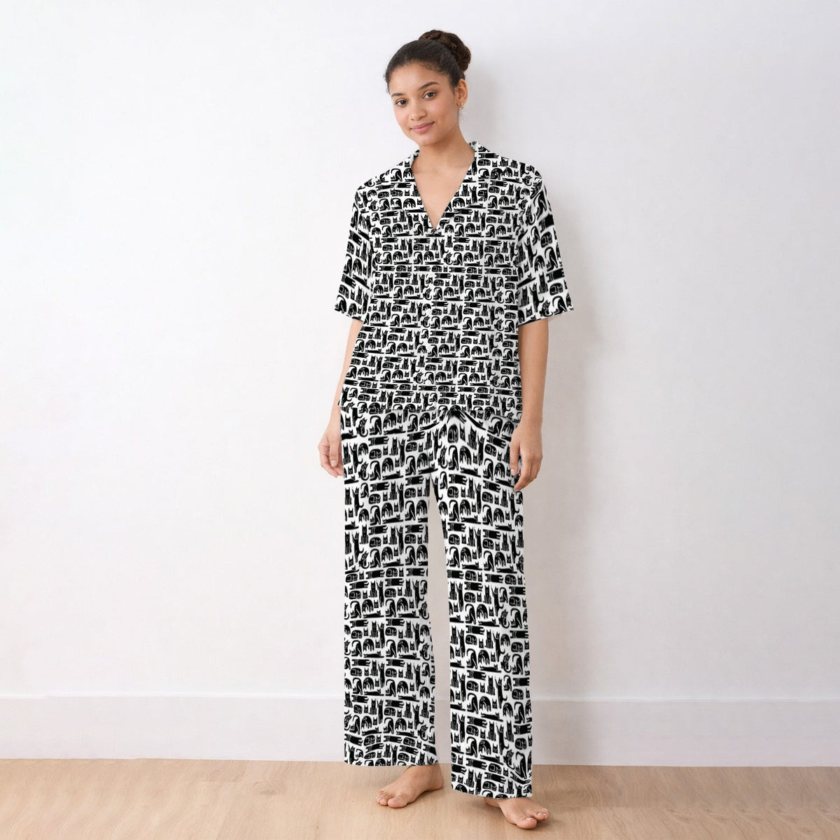 Funny Cat Poses Pajama Set