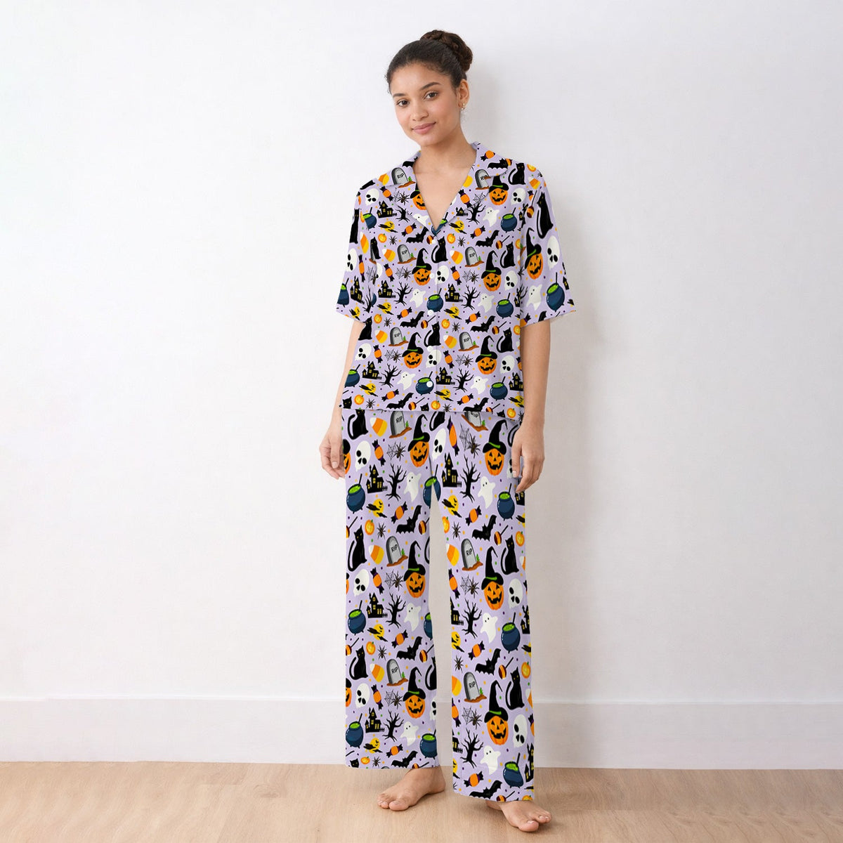 Ghost Pumpkin Witch Pajama Set - Halloween Gift For Nurse
