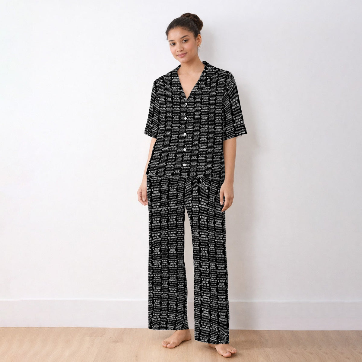 Repeating Work Quote Pajama Set
