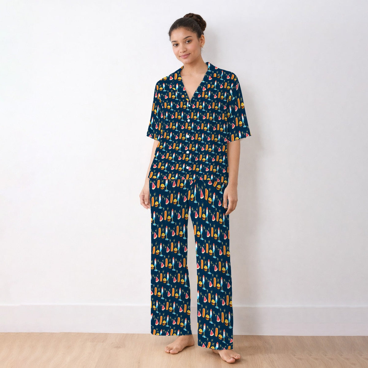 Summer Food Icons Pajama Set