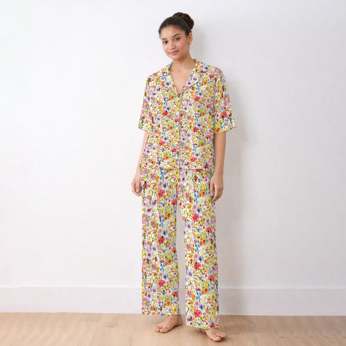 Wildflower Ladybug Garden Nurse Pajama Set