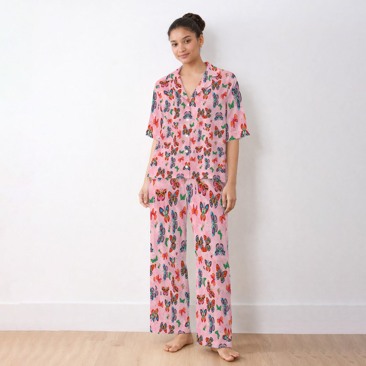 Colorful Butterfly Garden Pajama Set
