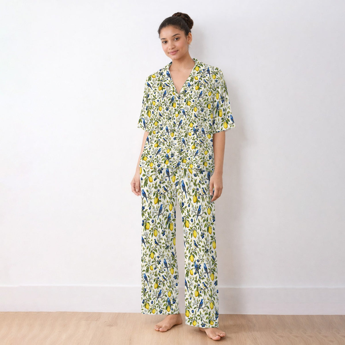 Bluebird Lemon Blossom Nurse Pajama Set
