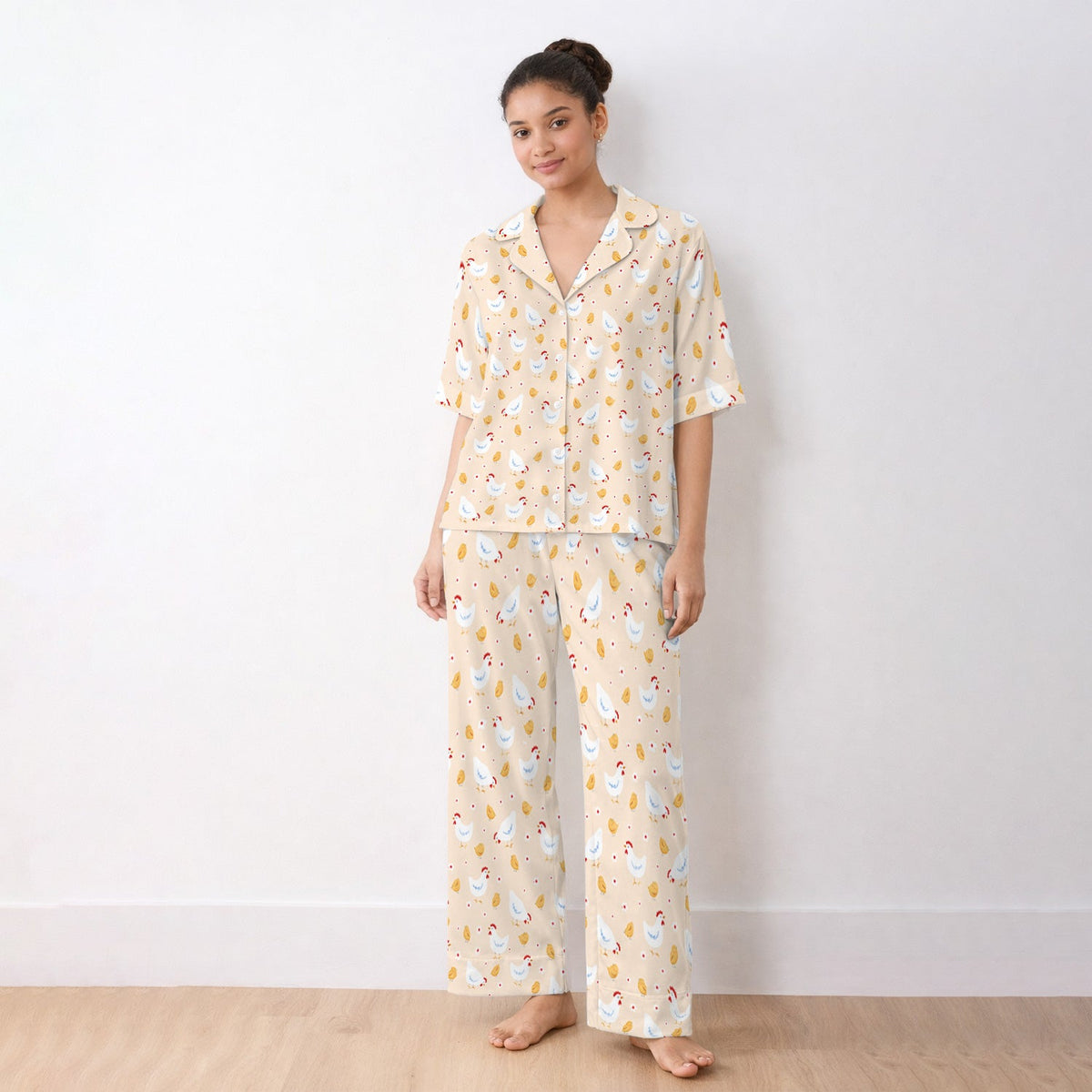 Chicken And Cute Chicks Pajama Set