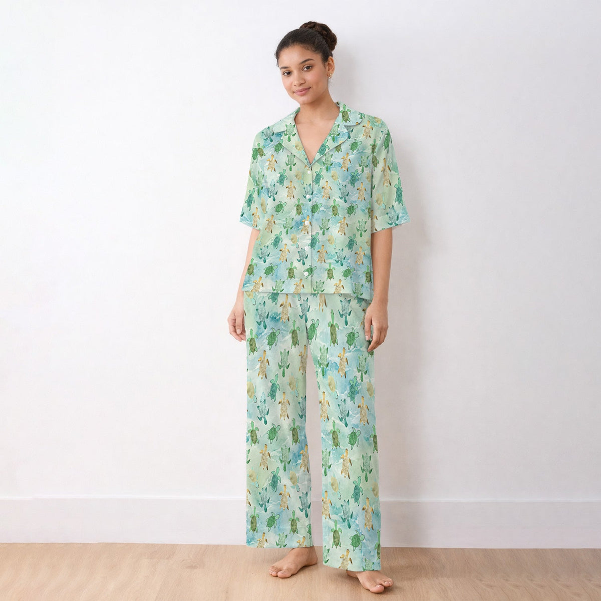 Watercolor Sea Turtle Pajama Set