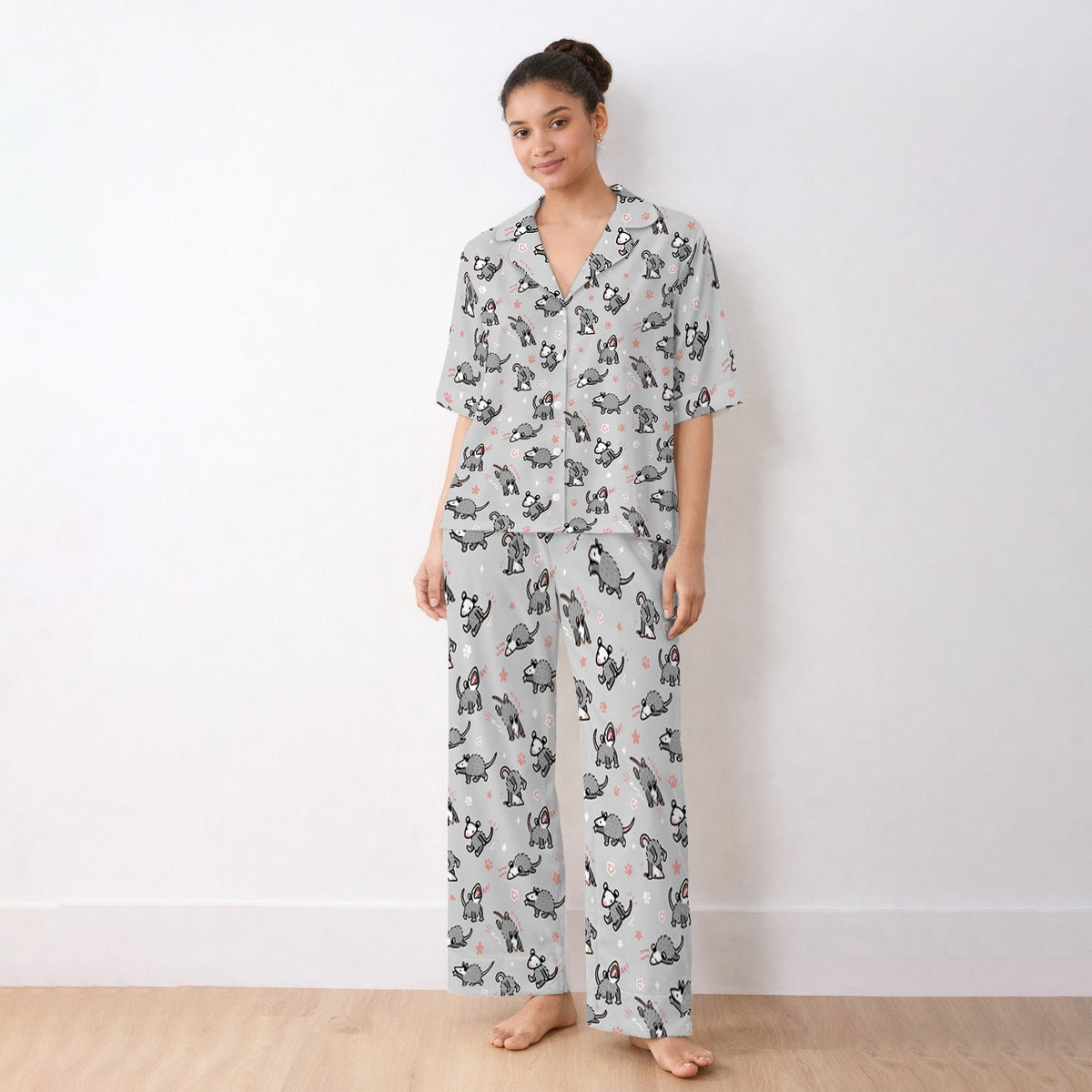 Cartoon Opossum Pajama Set